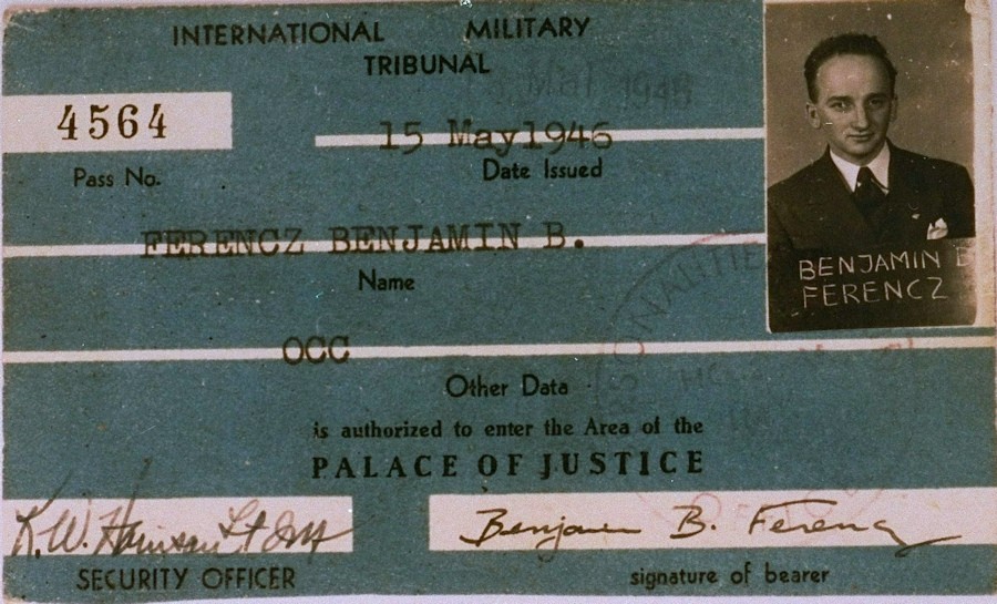Ben Ferencz ügyészi igazolványa (Ben Ferencz archívumából)