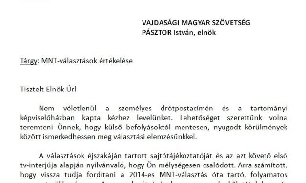 A Magyar Mozgalom Elnökségének levele Pásztor Istvánhoz