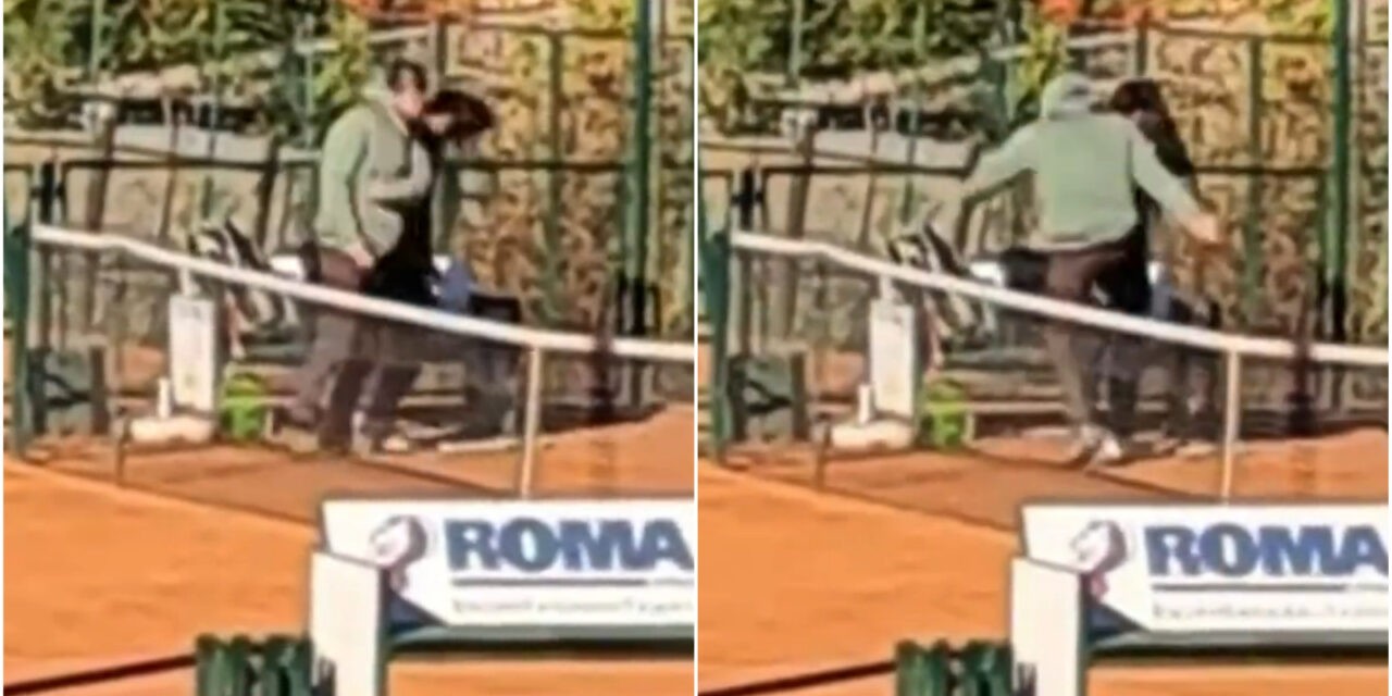 Családon belüli erőszak egy belgrádi teniszpályán (Videóval)