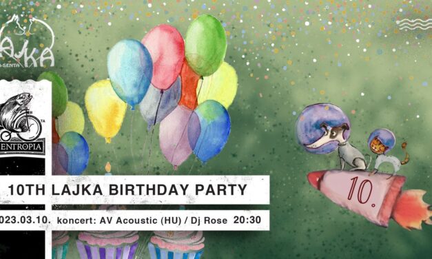 A Zentropia Pubban ünnepli 10. születésnapját a Lajka Állat- és Természetbarátok Egyesülete